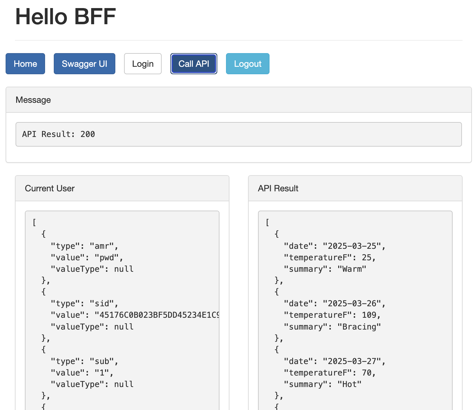 API in action